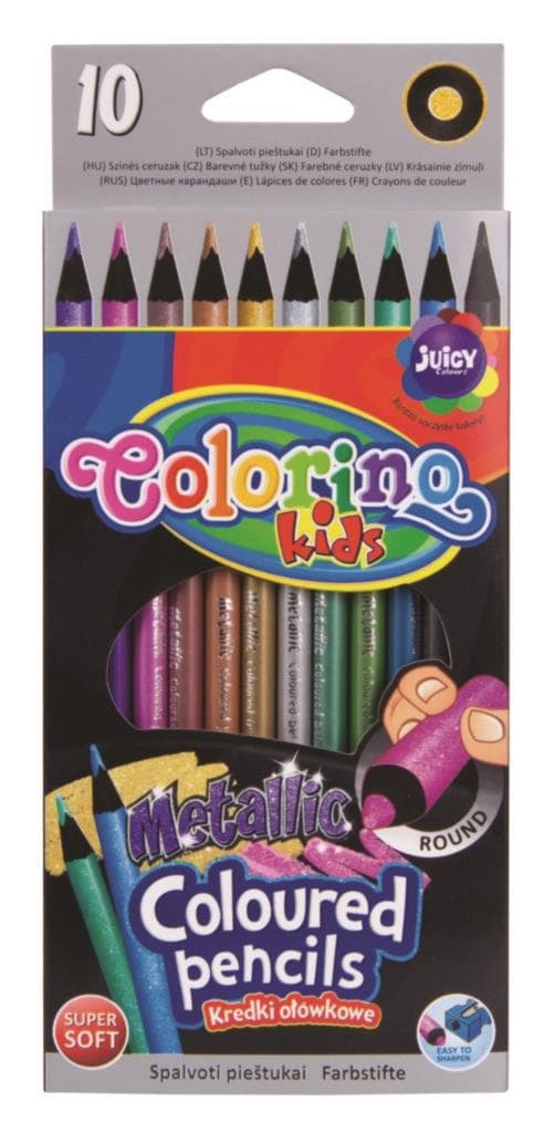 Colorino pastelky kulaté metalické, 10barev