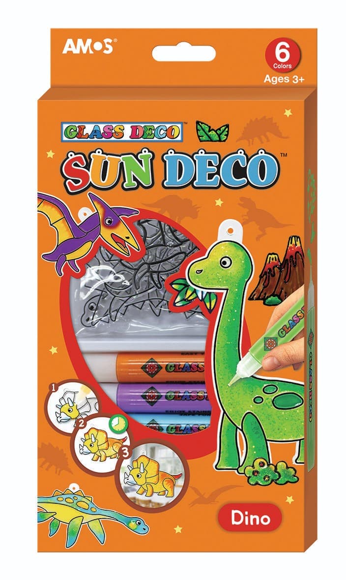 Anděl Přerov Barvy na sklo sada 6 barev 10,5 ml + 6 sklíček DINO