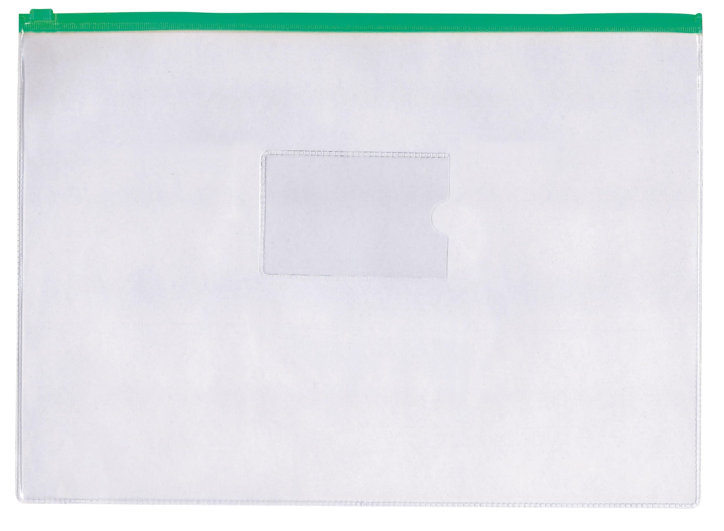 Kapsa A4 33x24 cm PVC průhledná, barevný zip různé barvy