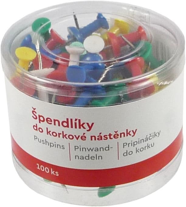 Špendlíky do korkové nástěnky 100kusů