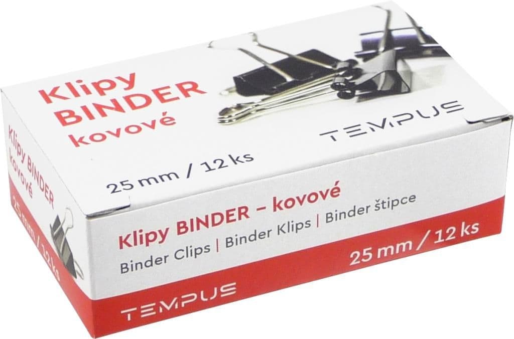 Klip Binder 25mm 12kusů