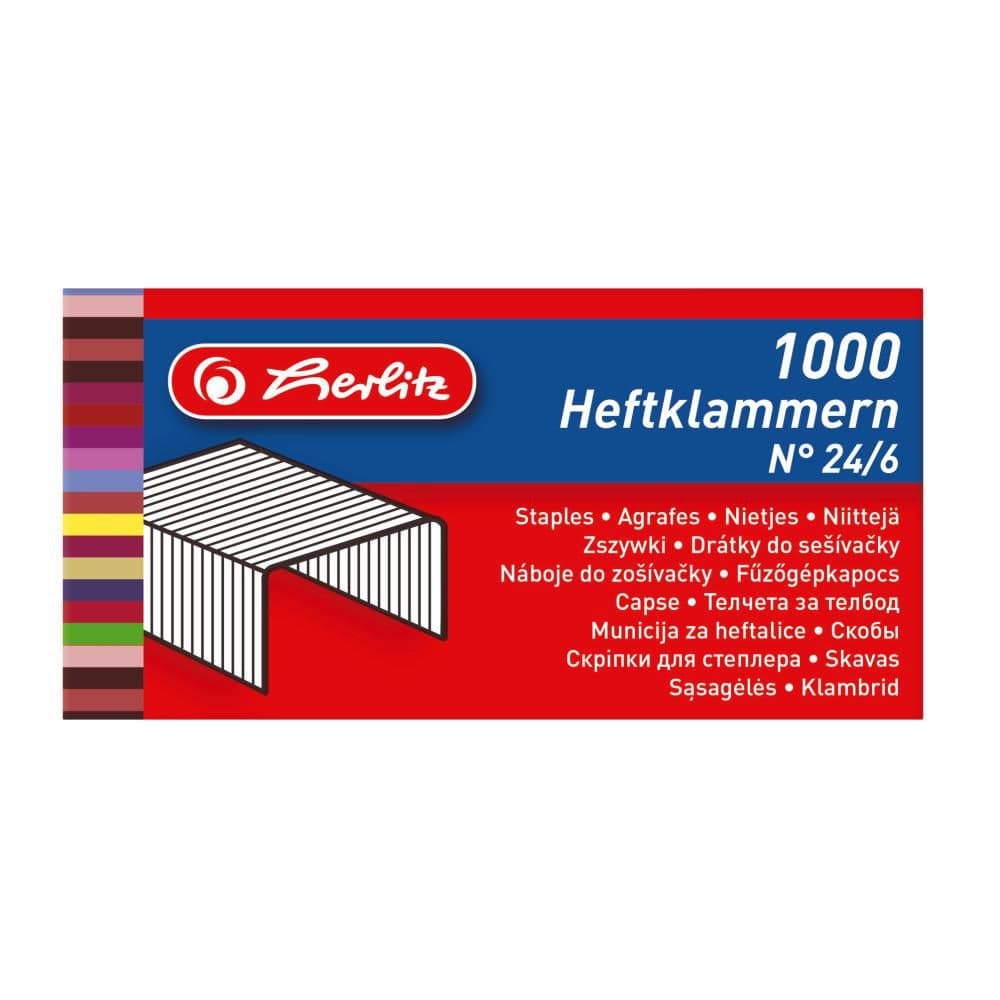 Herlitz Drátky do sešívačky velikost 24/6 1000ks