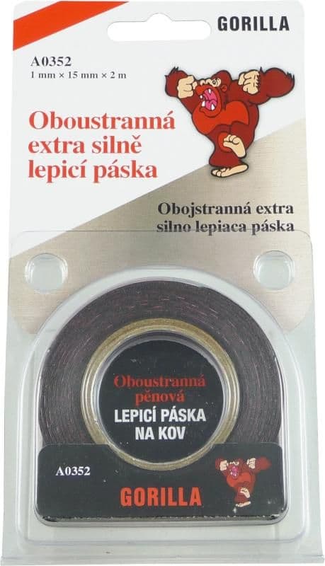 Lepící páska oboustranná 15mm x 2m silně lepící