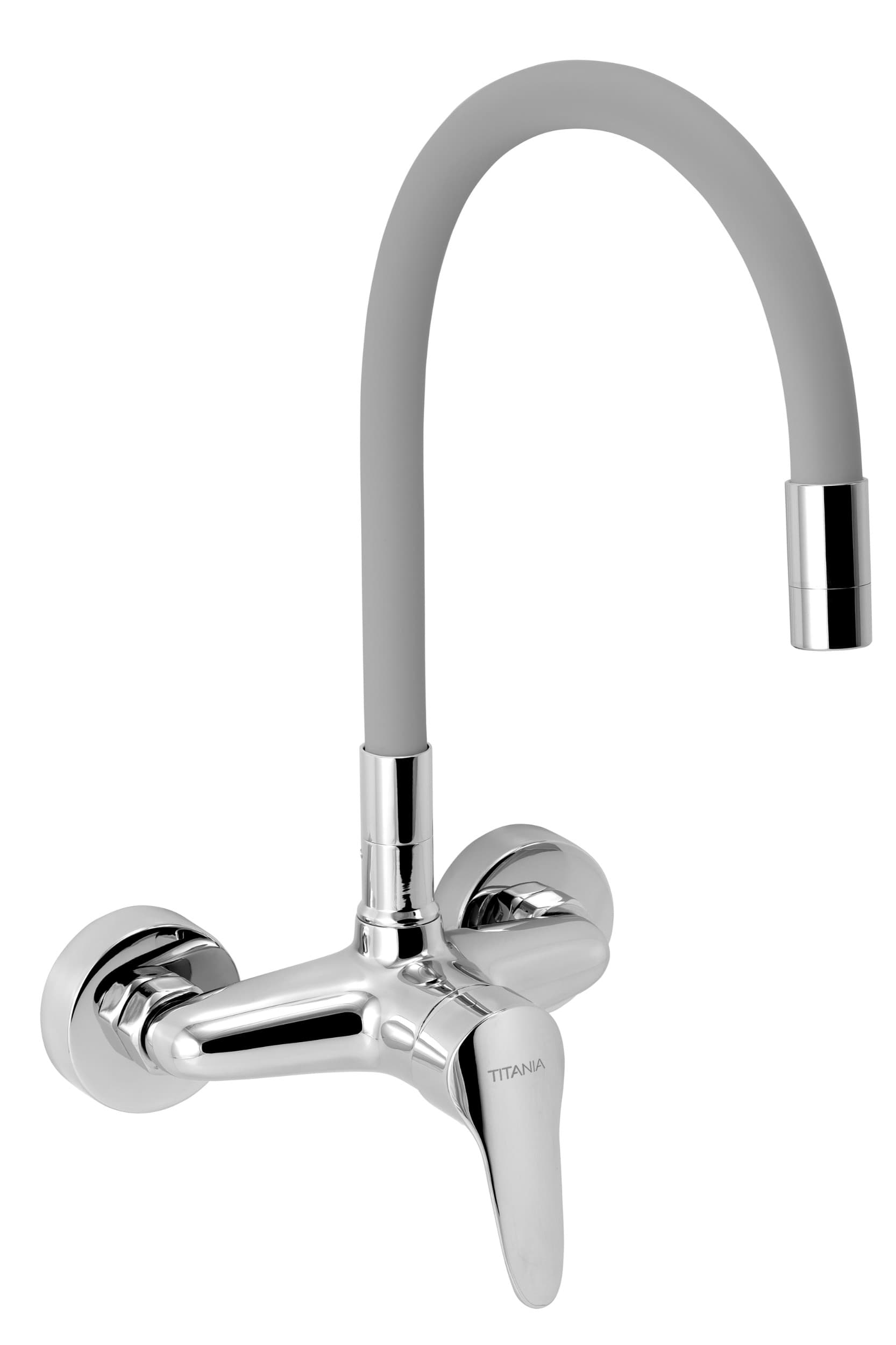 Titania Dřezová baterie 94480,0S s elastickým ramenem, 150 mm, stříbrošedá-chrom