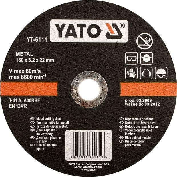 Yato Kotouč řezný na kov 125 x 22 x 1,2 mm