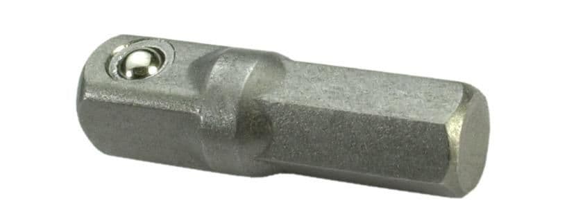 Adaptér na ráčnu 1/4" šestihran na 1/4" čtverec, vnější CV