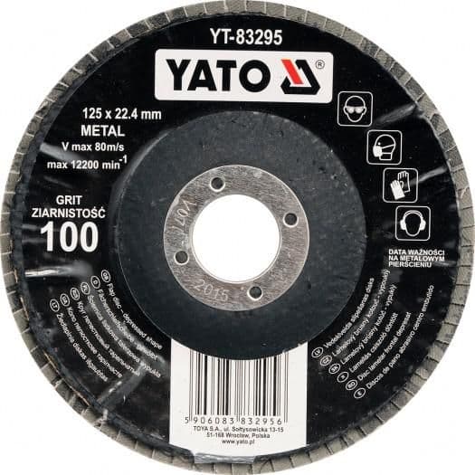Yato Kotouč lamelový korundový 125 x 22,2 mm vypouklý brusný P120
