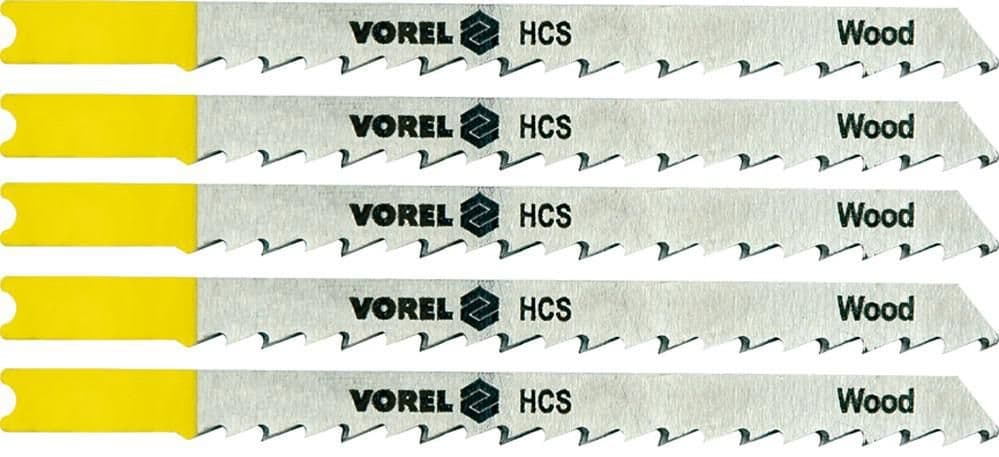 Vorel List do přímočaré pily 100 mm na dřevo a plast TPI6 5 ks