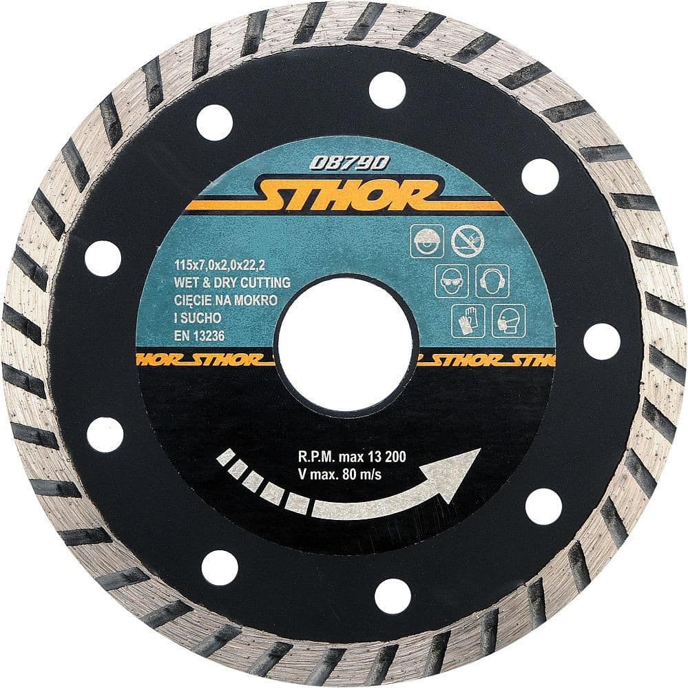 Sthor Kotouč diamantový 115x7,0x2,0x22,2mm Turbo
