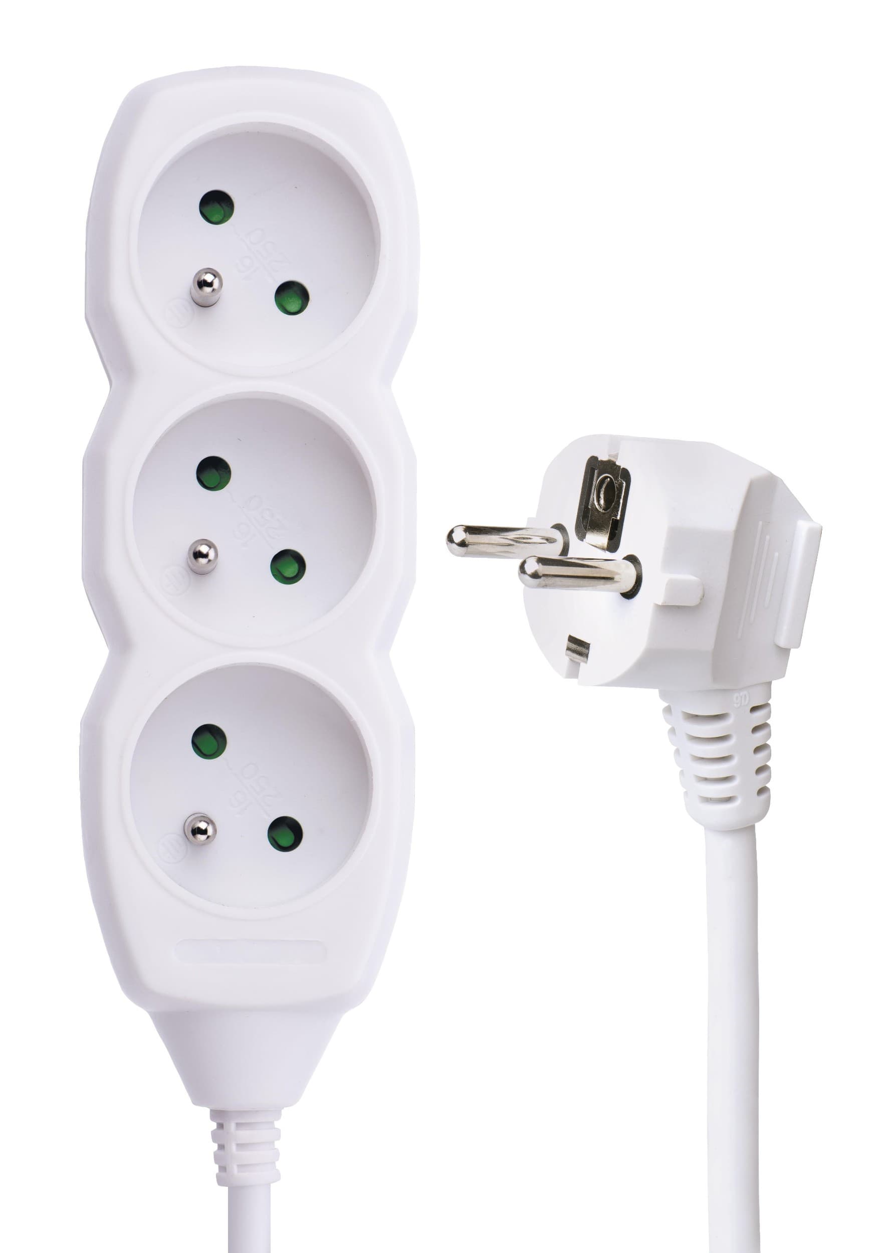 Prodlužovací kabel 3 zásuvky bílý 3 m