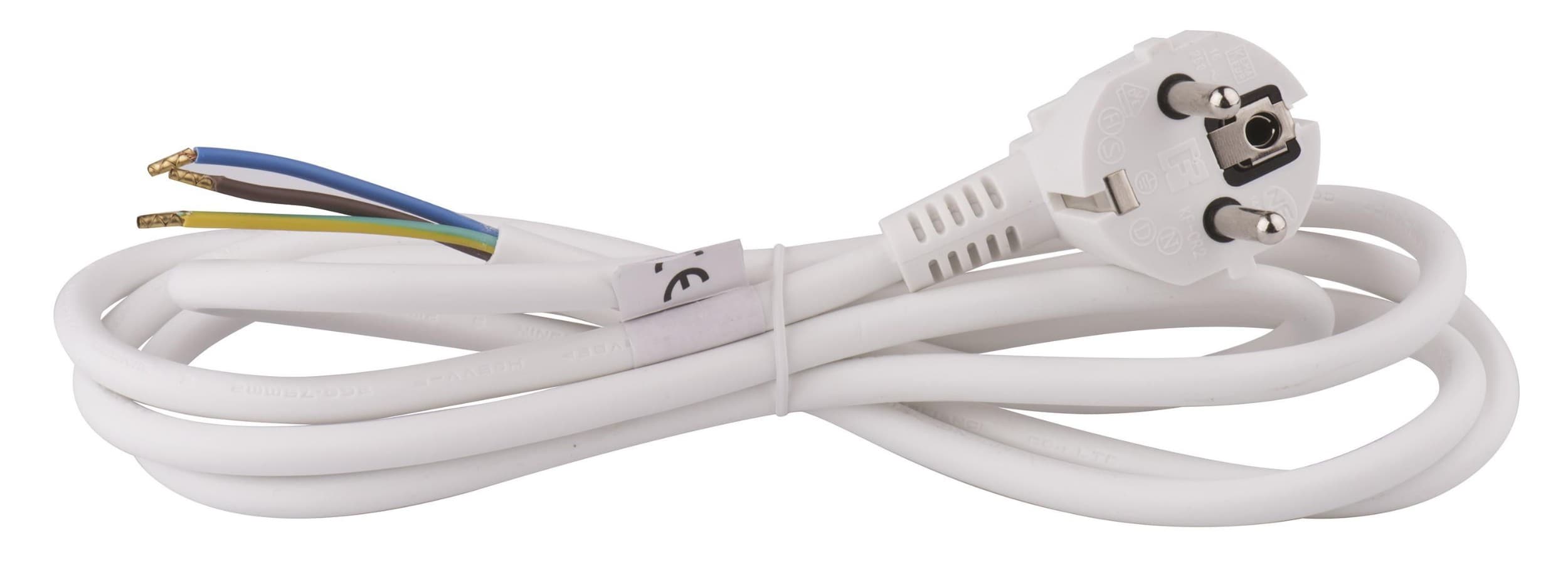 Flexo šňůra bílá PVC 3 x 1,0 mm 2 m