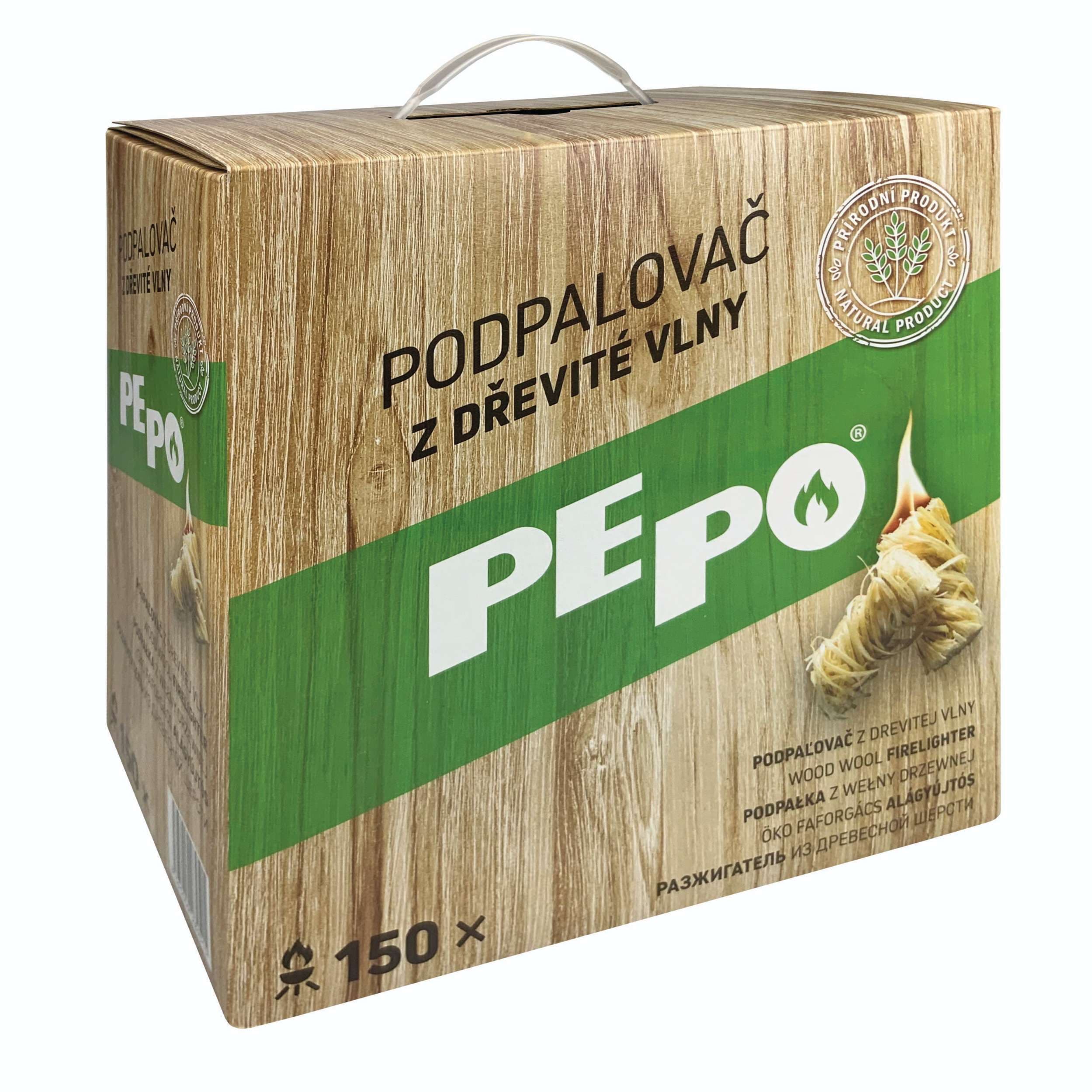 Pe-Po Podpalovač z dřevité vlny 150 ks