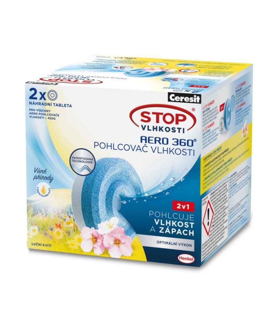 Ceresit stop vlhkosti aero 360° Luční kvítí náhradní tablety 2x450g