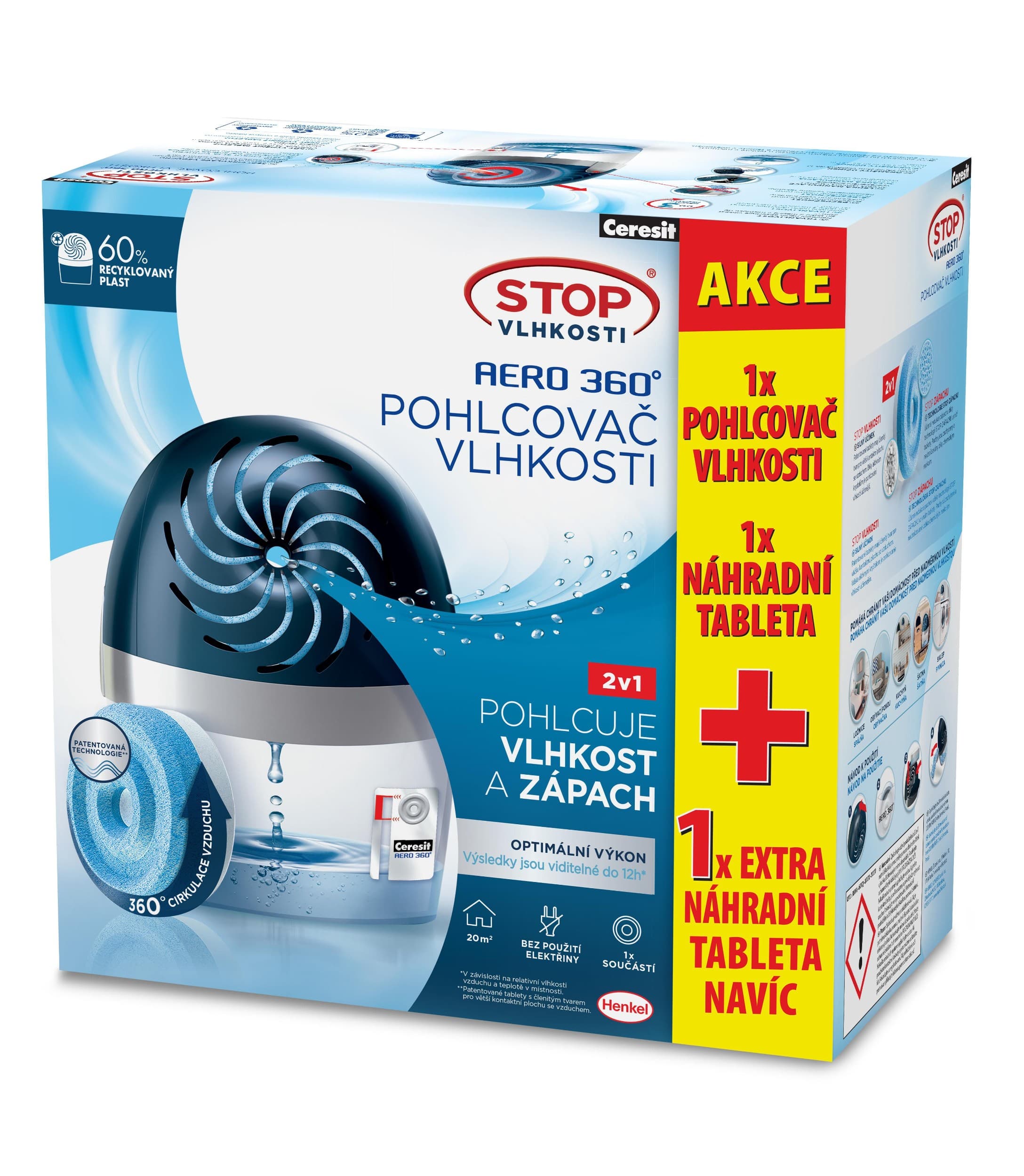 Ceresit Stop vlhkosti AERO 360° Přístroj + tableta navíc