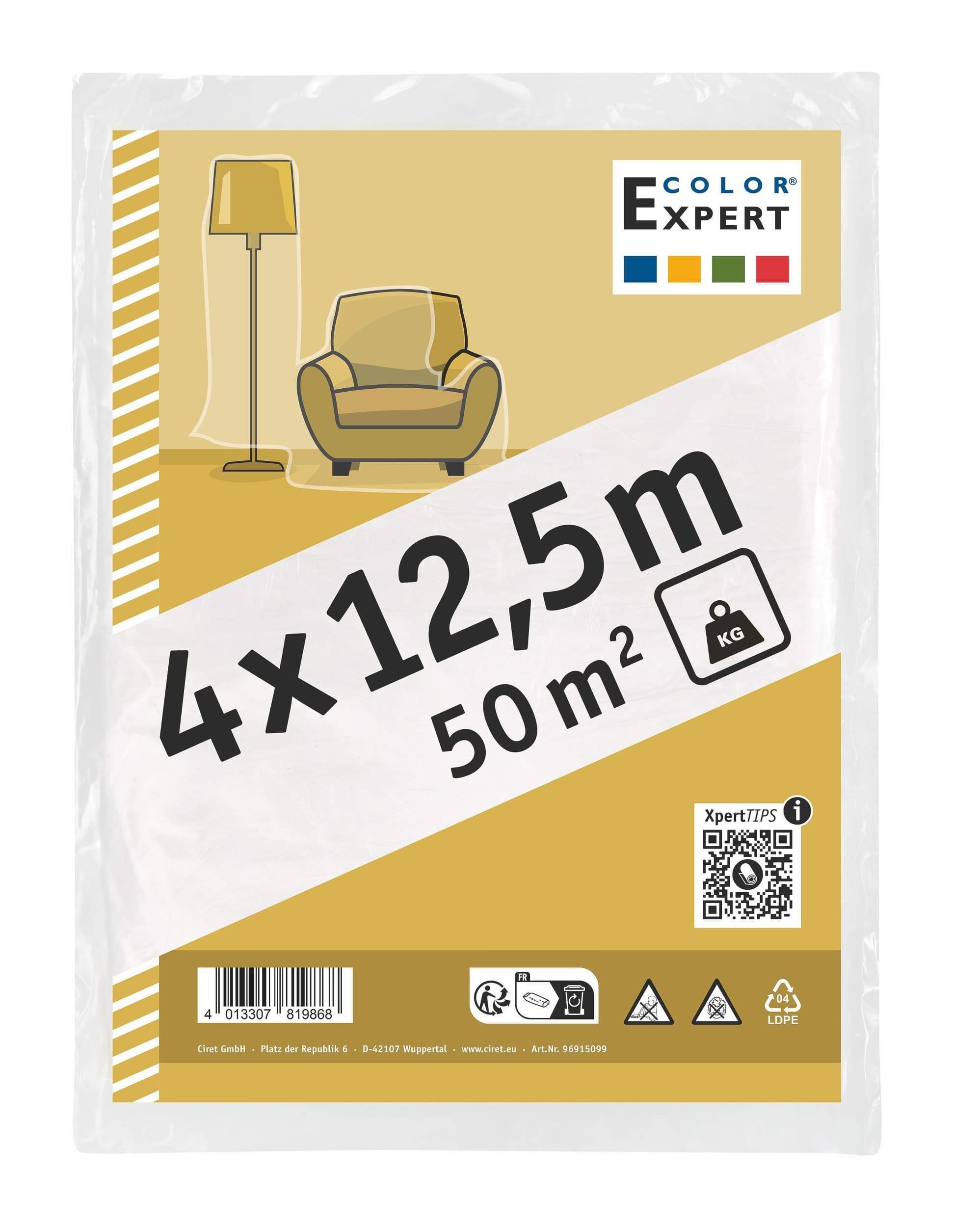 Color Expert<br>Fólie zakrývací Standard 4x 12,5m, 7my