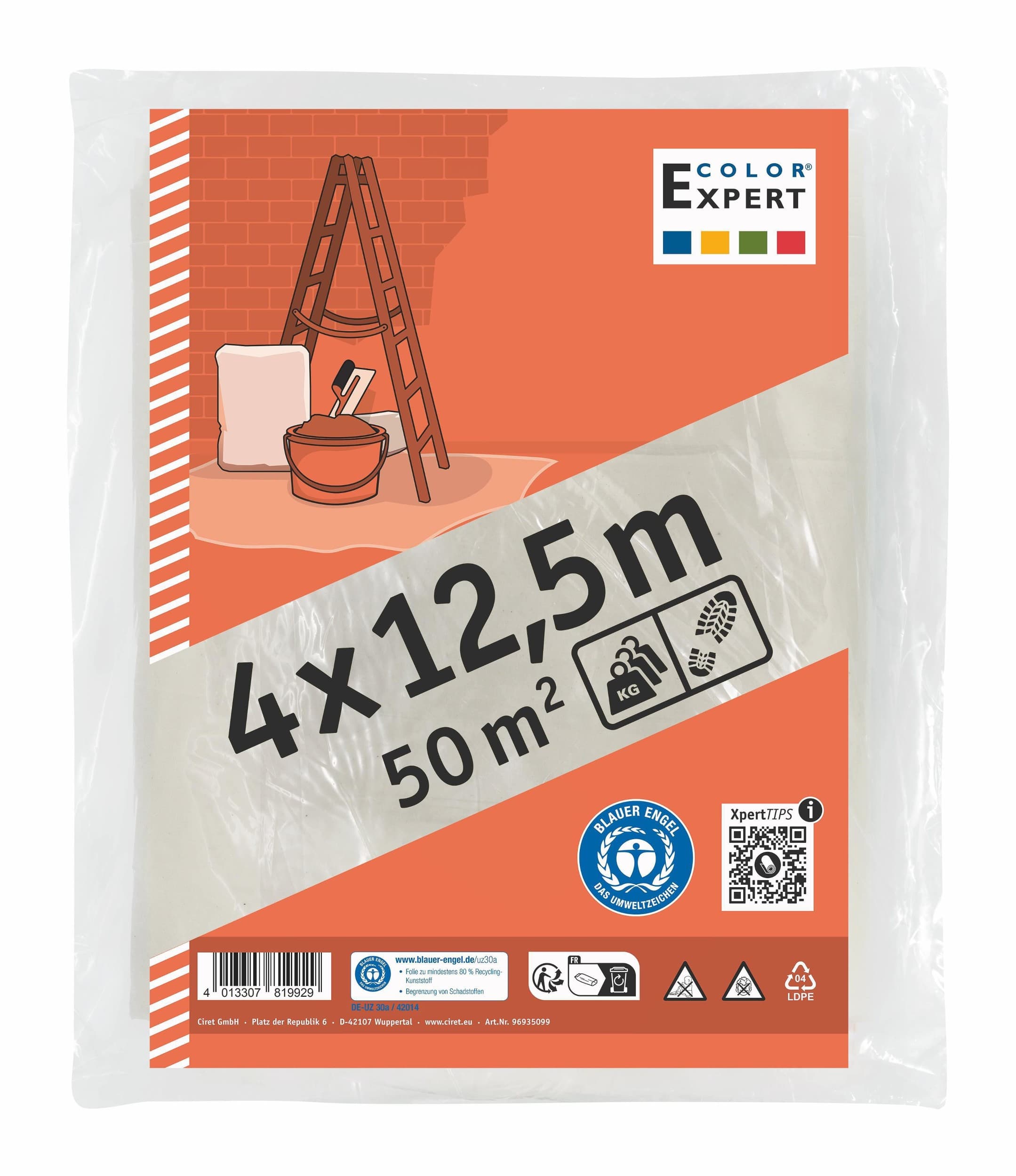 Color Expert<br>Fólie zakrývací Extra Silná 4x 12,5m, 43my