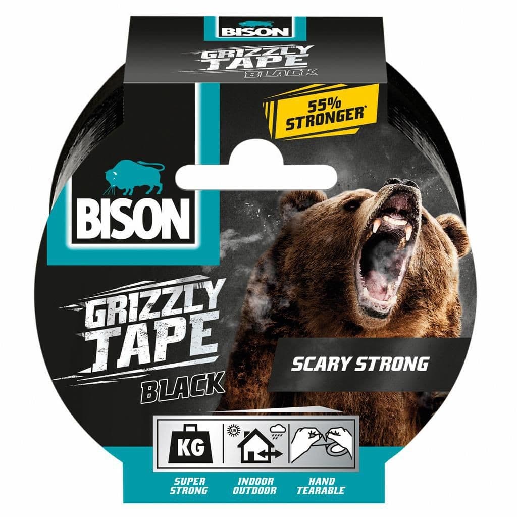 Bison Grizzly lepící páska 10m černá