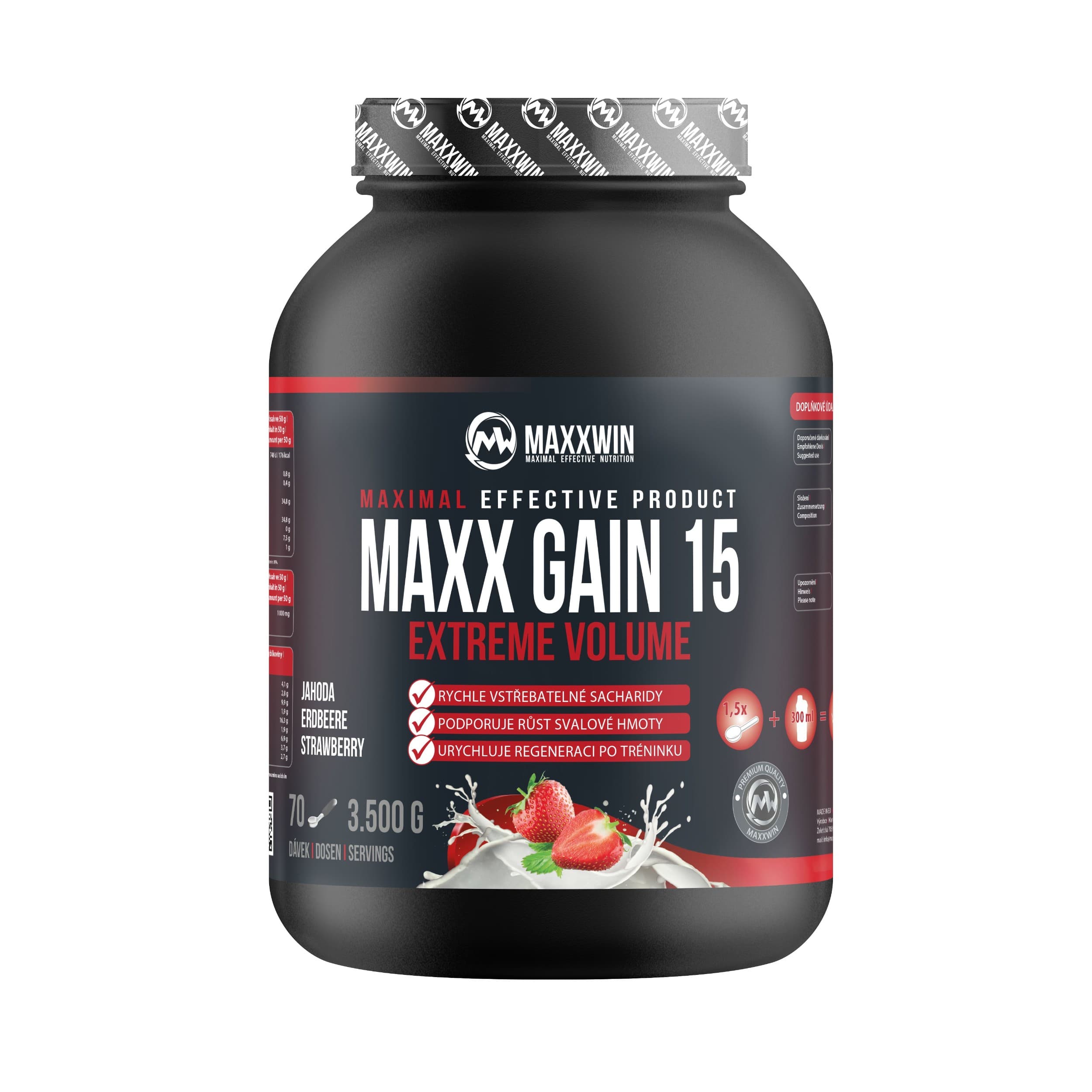 Maxxwin Maxx Gain 15, jahoda 1500g
