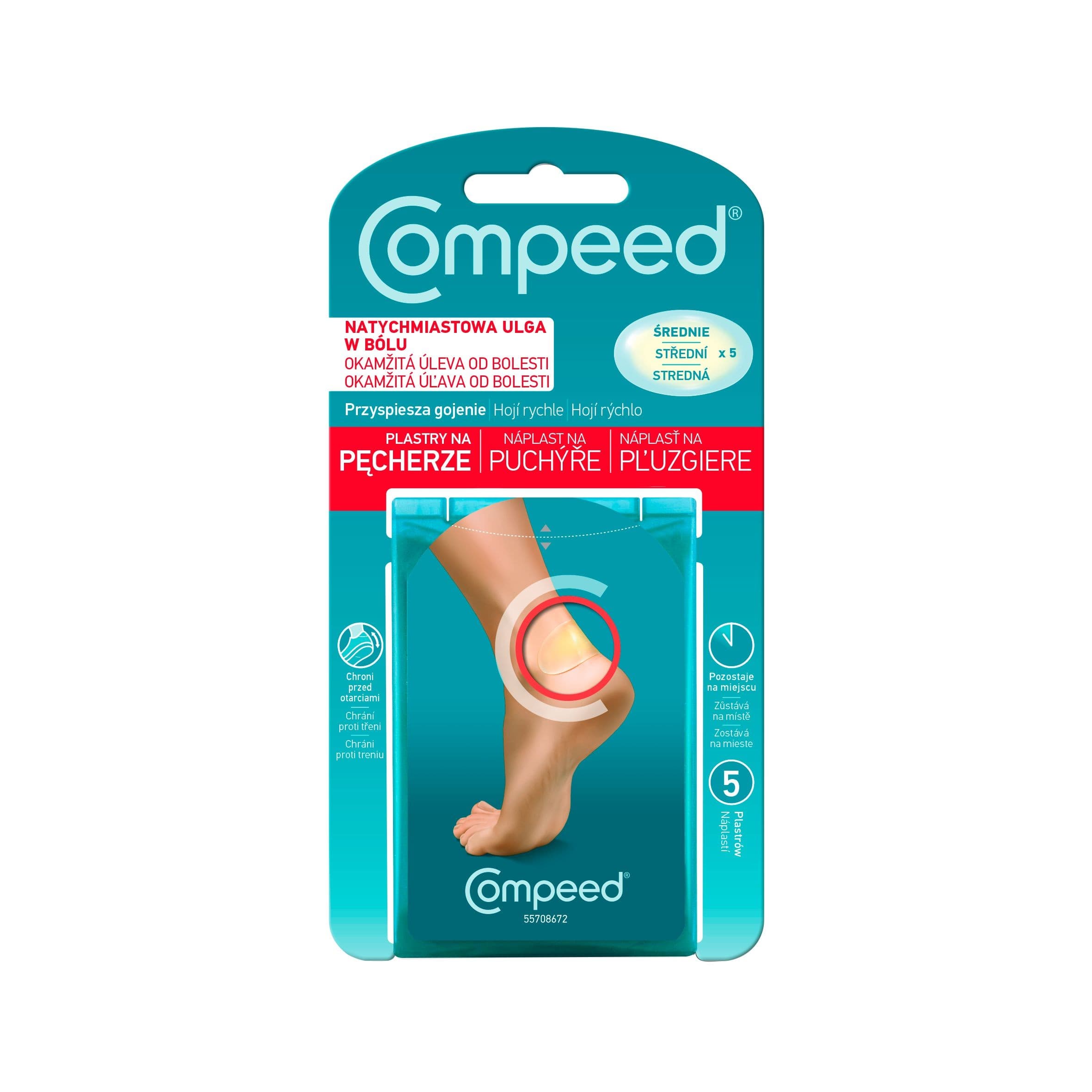 Compeed Náplast na puchýře střední 5 ks