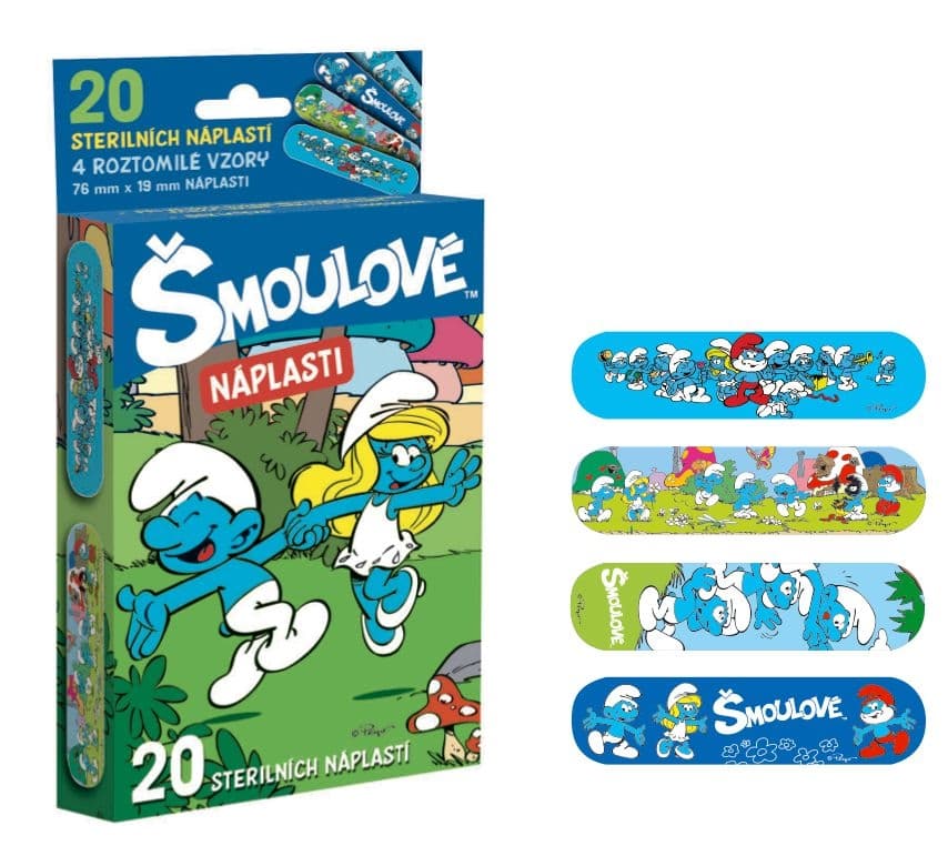 Vitalcare Šmoulové dětské sterilní náplasti 20ks