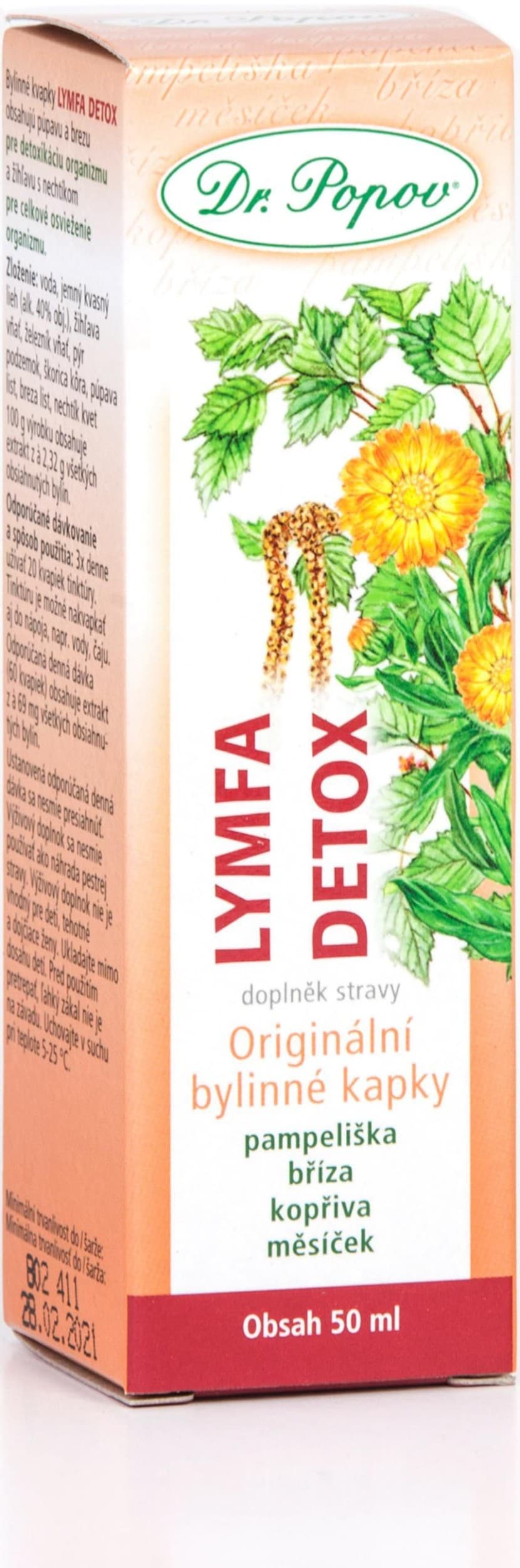 Dr. Popova Originální bylinné kapky Lymfa detox 50 ml