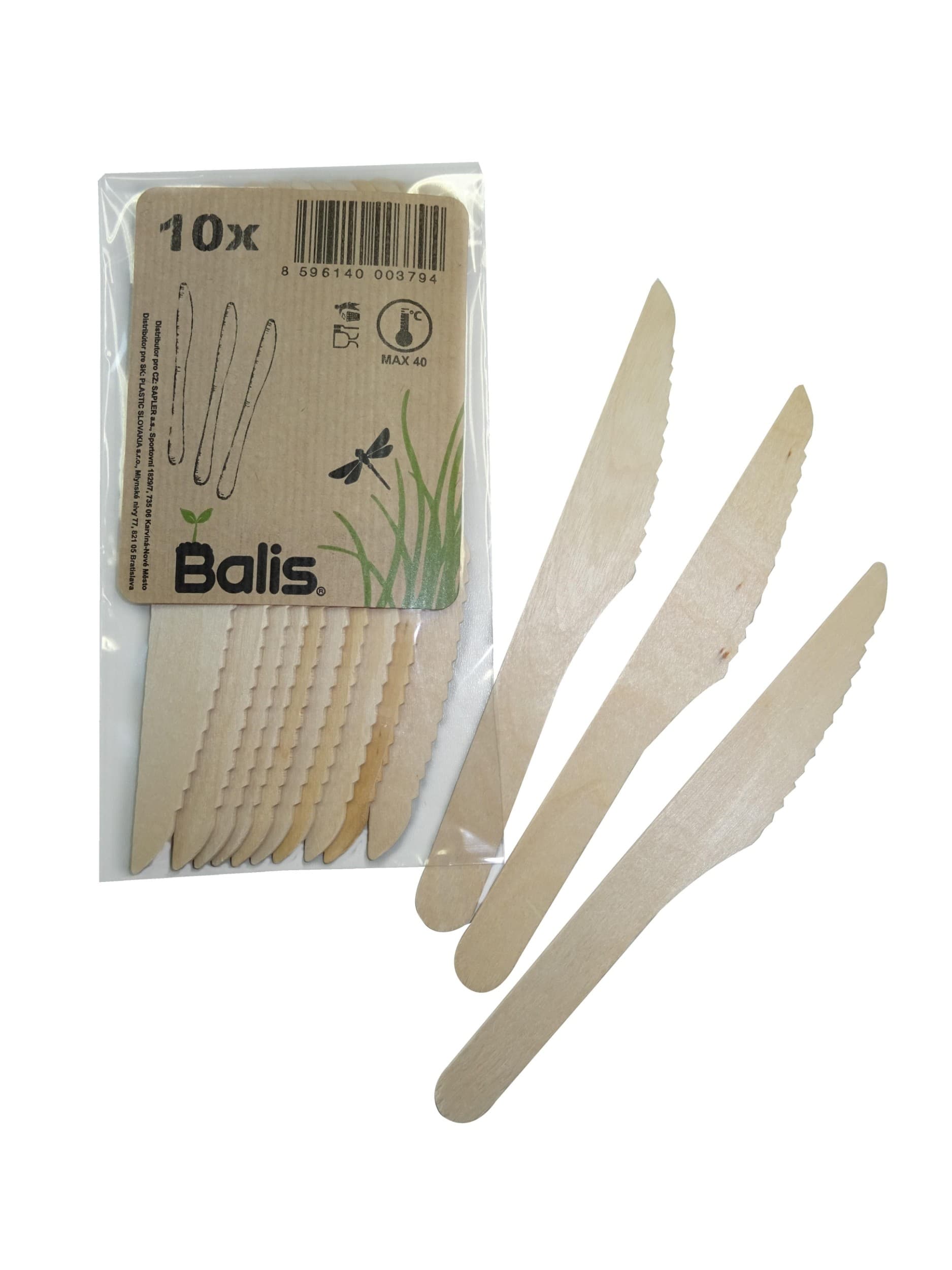 Balis Party  nůž dřevěný 10ks K25