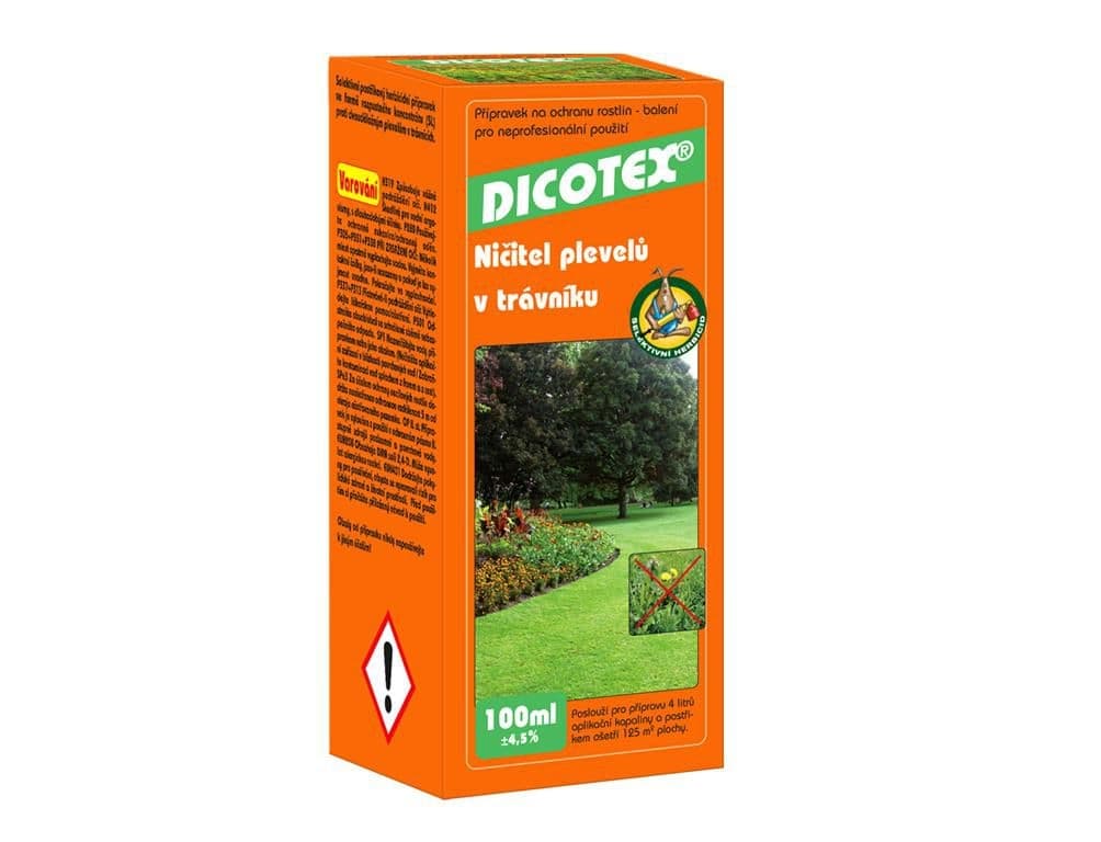 Herbicid DICOTEX ničitel plevelů v trávníku 100ml