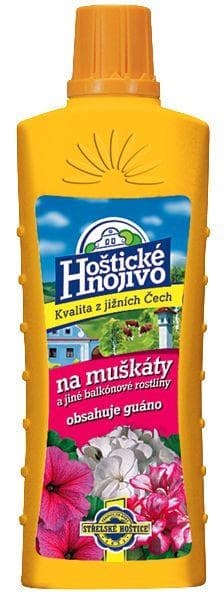 Hoštické hnojivo na muškáty s guánem 500 ml