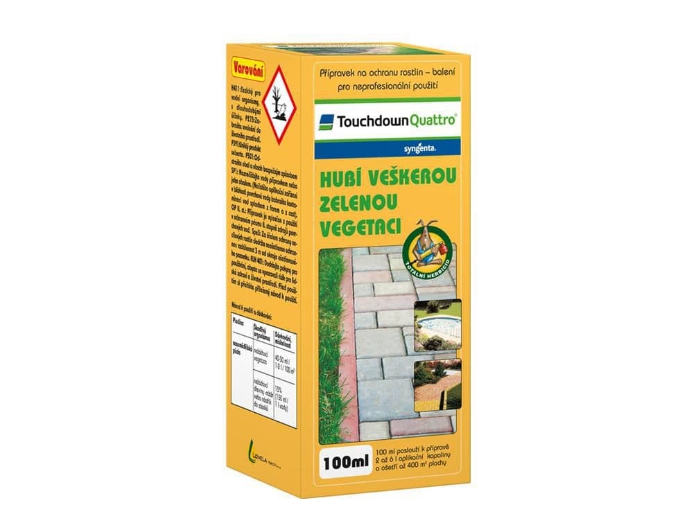 Touchdown Quattro 100ml/L4495/KR hubí veškerou zelenou vegetaci