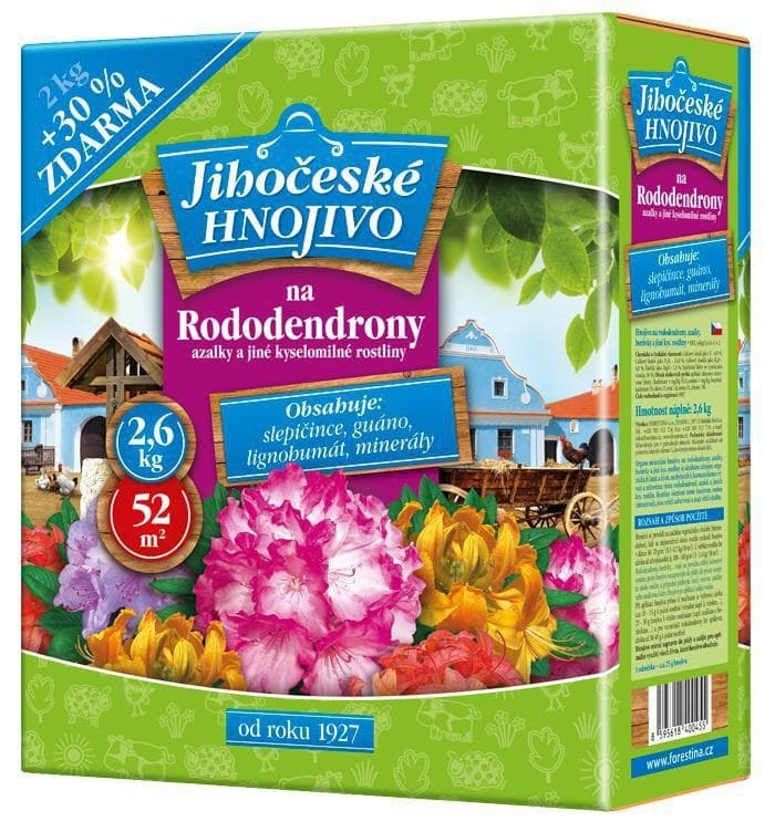 Jihočeské hnojivo na rododendrony 2 kg + 30% zdarma