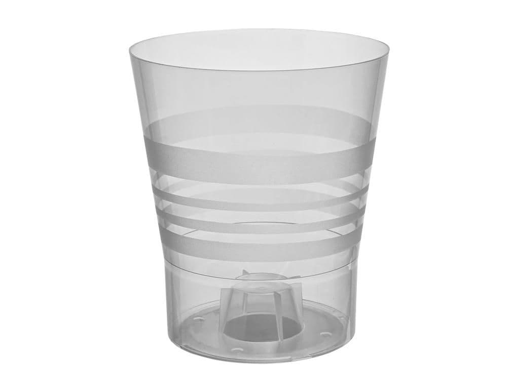 Obal na květník ORCHID KAMELIE plast transparentní d13x15cm