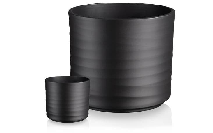 Obal keramický WAVE pr.14 cm antracit mat