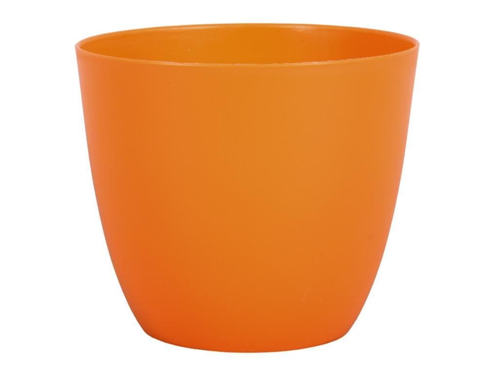 Obal na květník d13x12cm Patricie plastový oranžový