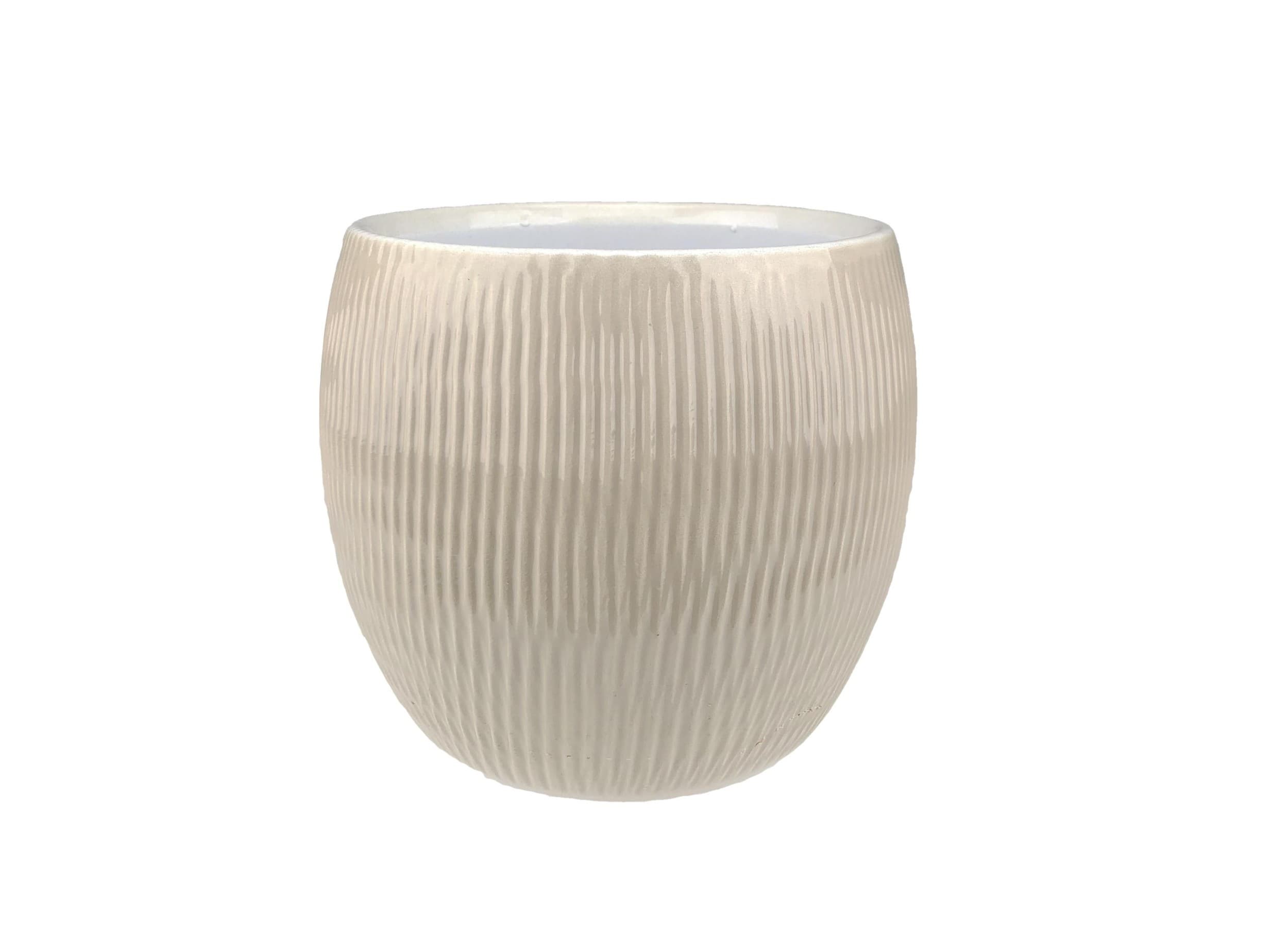 Obal keramický Plissee pr.15 cm krémový