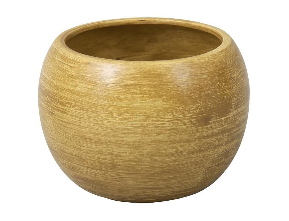 Obal na květník MANES TEAK keramický hnědý matný d13x13cm