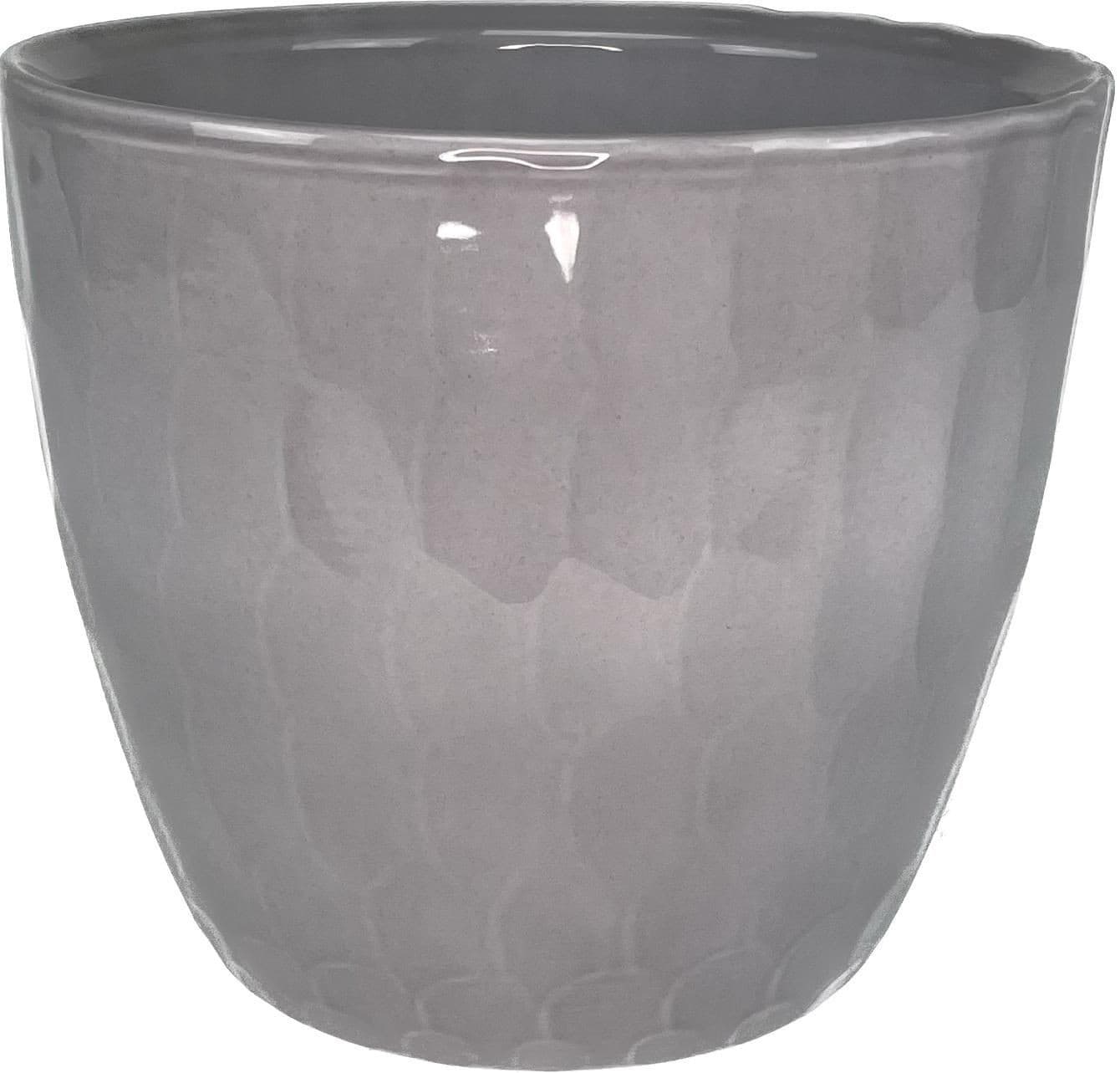 Obal keramický CARVE pr.15 cm šedý lasur