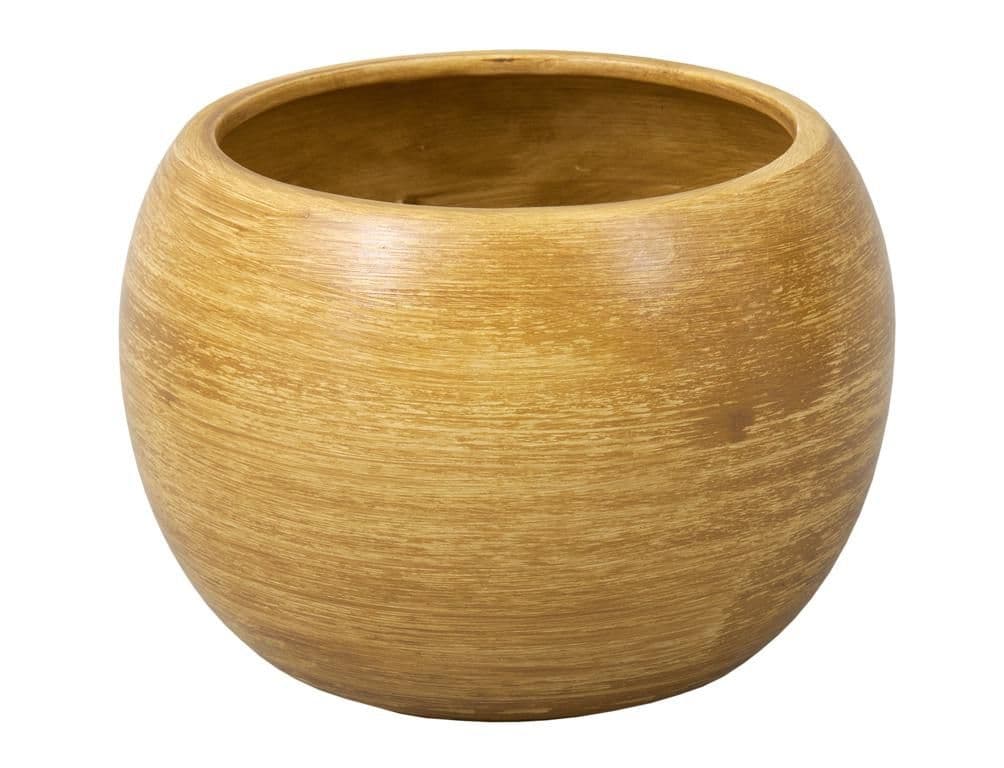 Obal na květník MANES TEAK keramický hnědý matný d11x11cm
