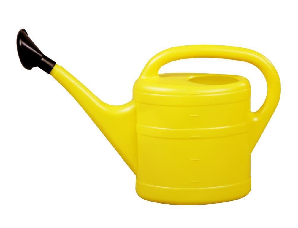 Konev s růžicí plastová žlutá 5l
