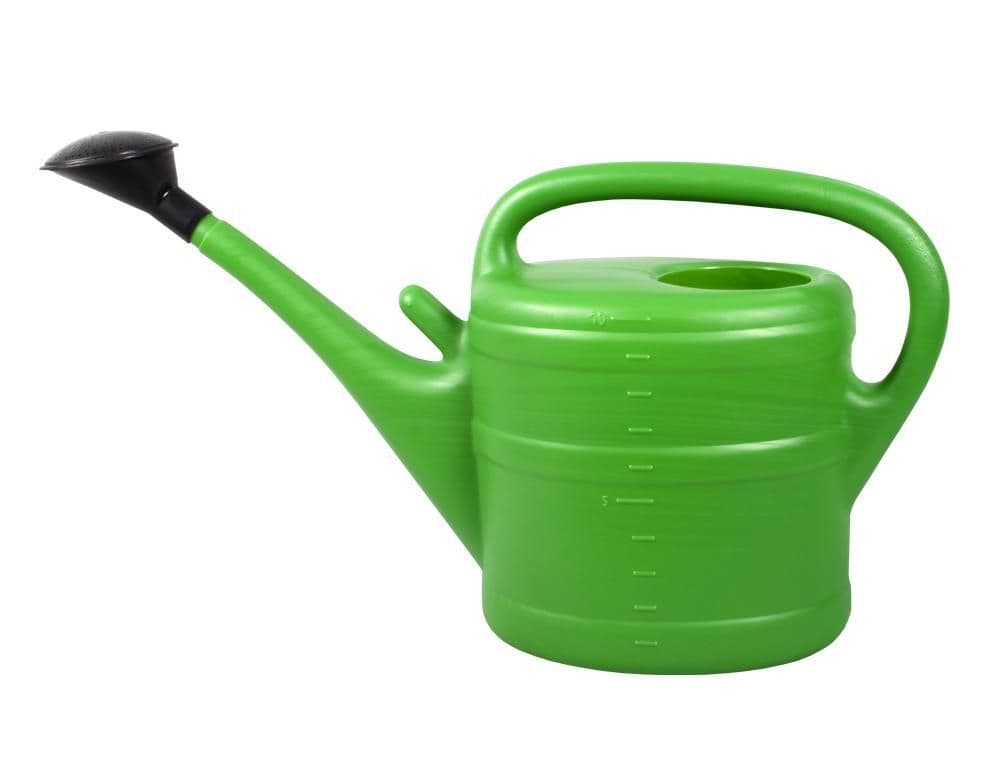 Konev s růžicí plastová zelená 10l
