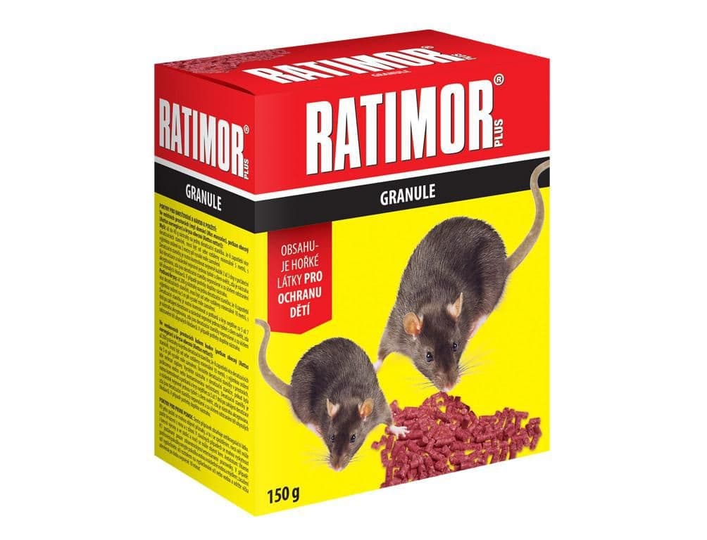 Rodenticid RATIMOR granule proti hlodavcům 150g