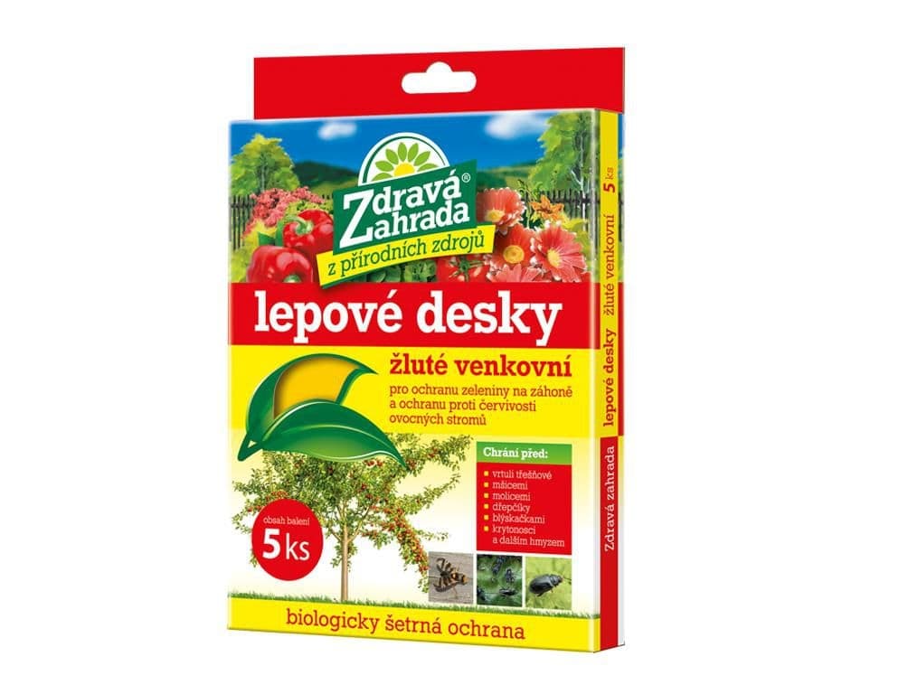 Lepové desky Zdravá zahrada žluté na mšice 15x20cm 5ks