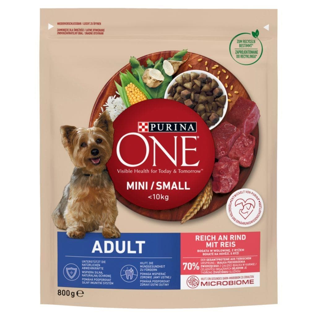 One Mini Dog Adult Hovězí s rýží 800 g