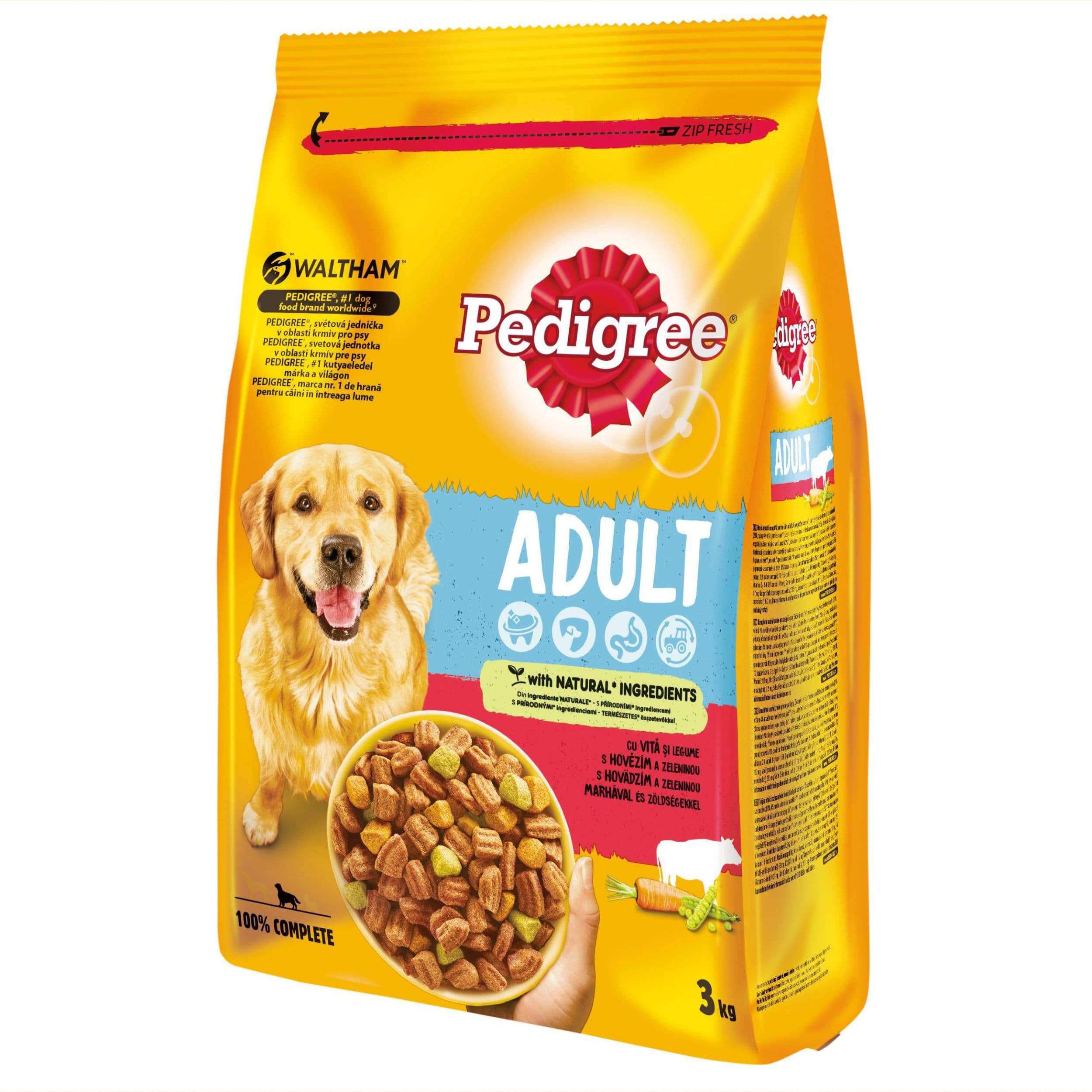 Pedigree granule Adult s hovězím a zeleninou 3 kg