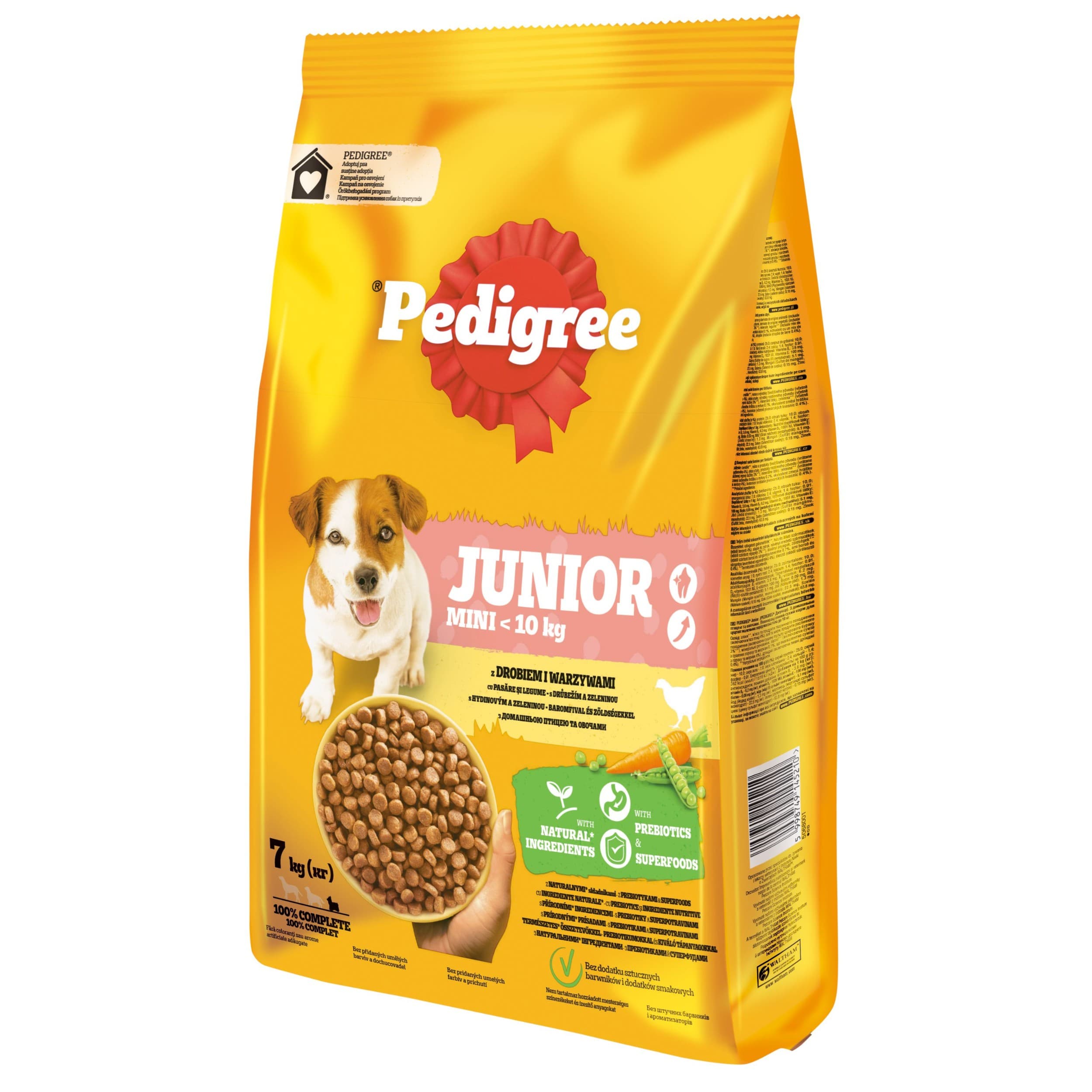 Pedigree granule Mini Junior drůbeží se zeleninou 7kg