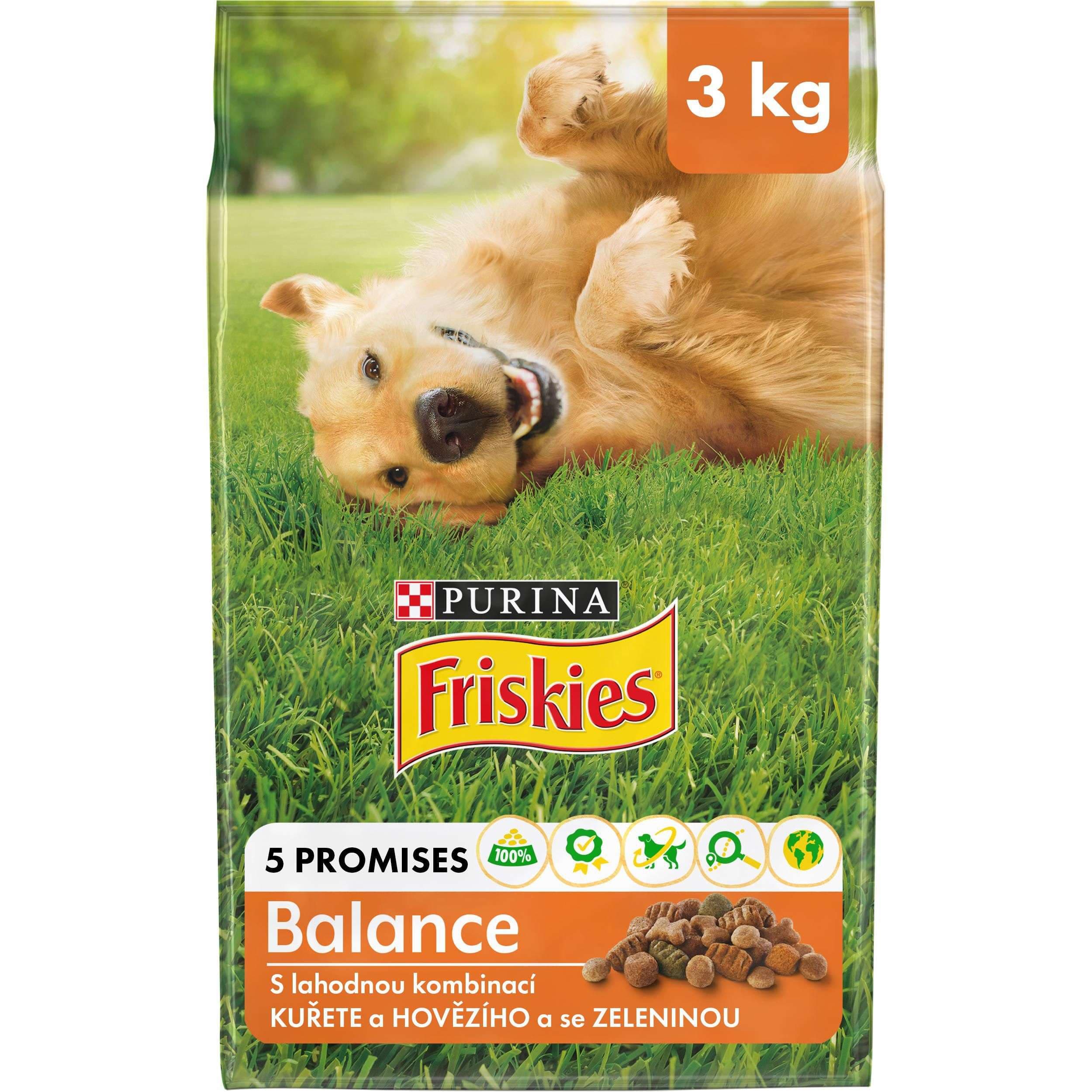 Friskies Pro dospělé psy Balance s kuřetem a zeleninou 3 kg
