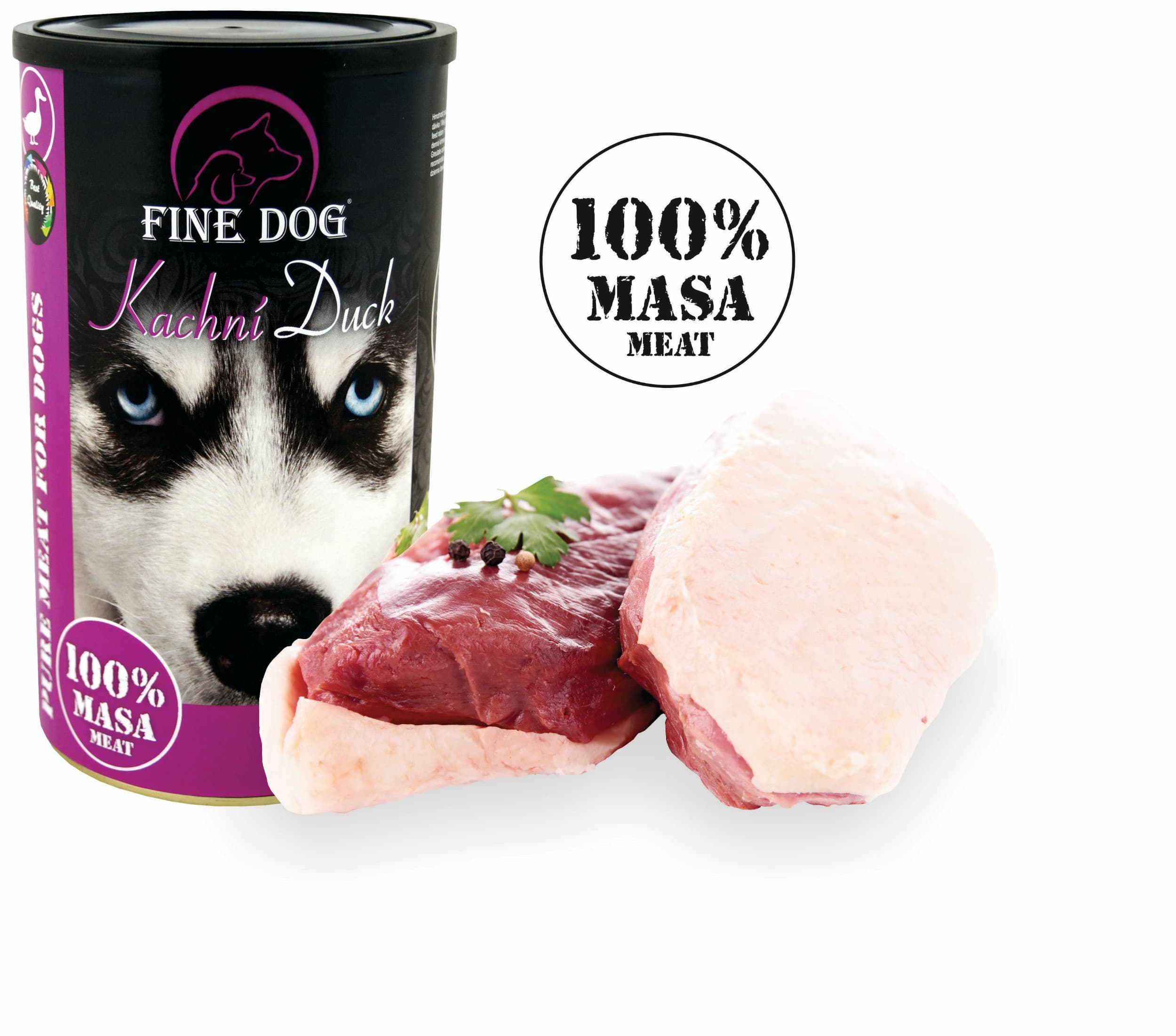 Fine Dog konzerva kachní 100% masa 1200 g