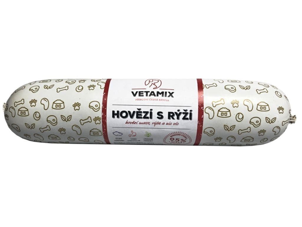 Vetamix Hovězí salám s rýží 850 g
