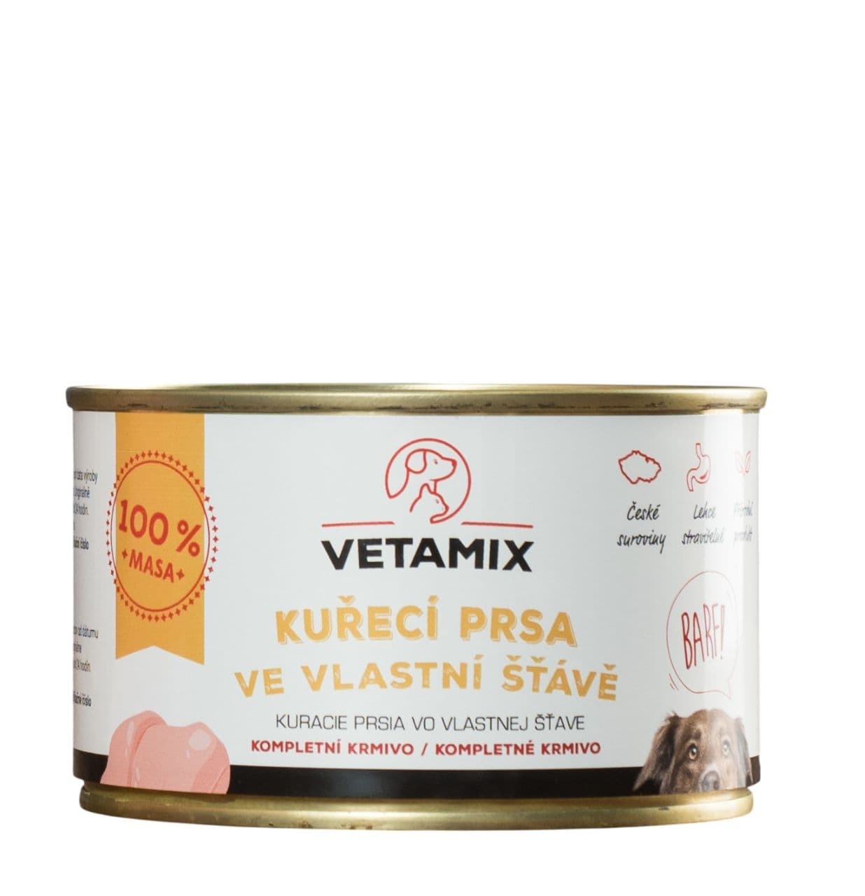 Vetamix Konzerva kuřecí prsa ve vlastní šťávě 400 g