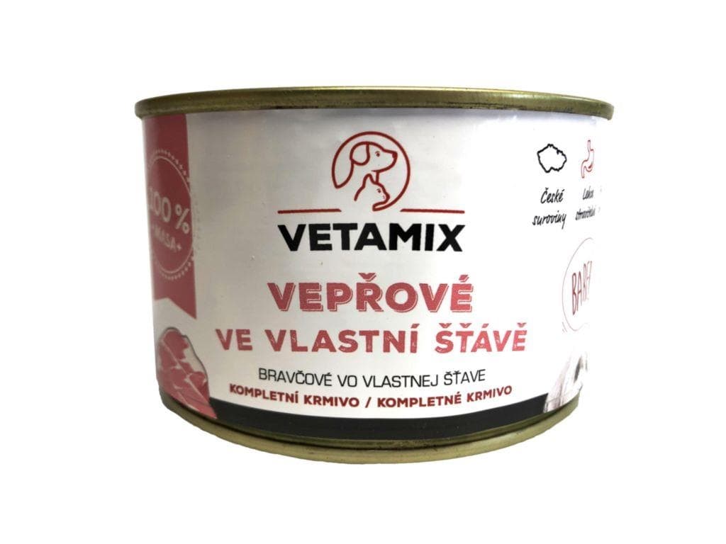 Vetamix Vepřové ve vlastní šťávě 400 g