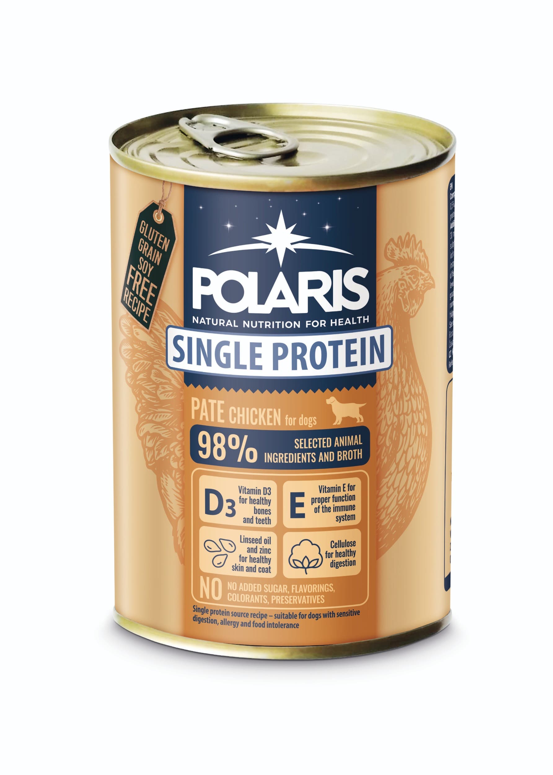 Polaris Single Protein Paté konzerva pro psy kuřecí 400g